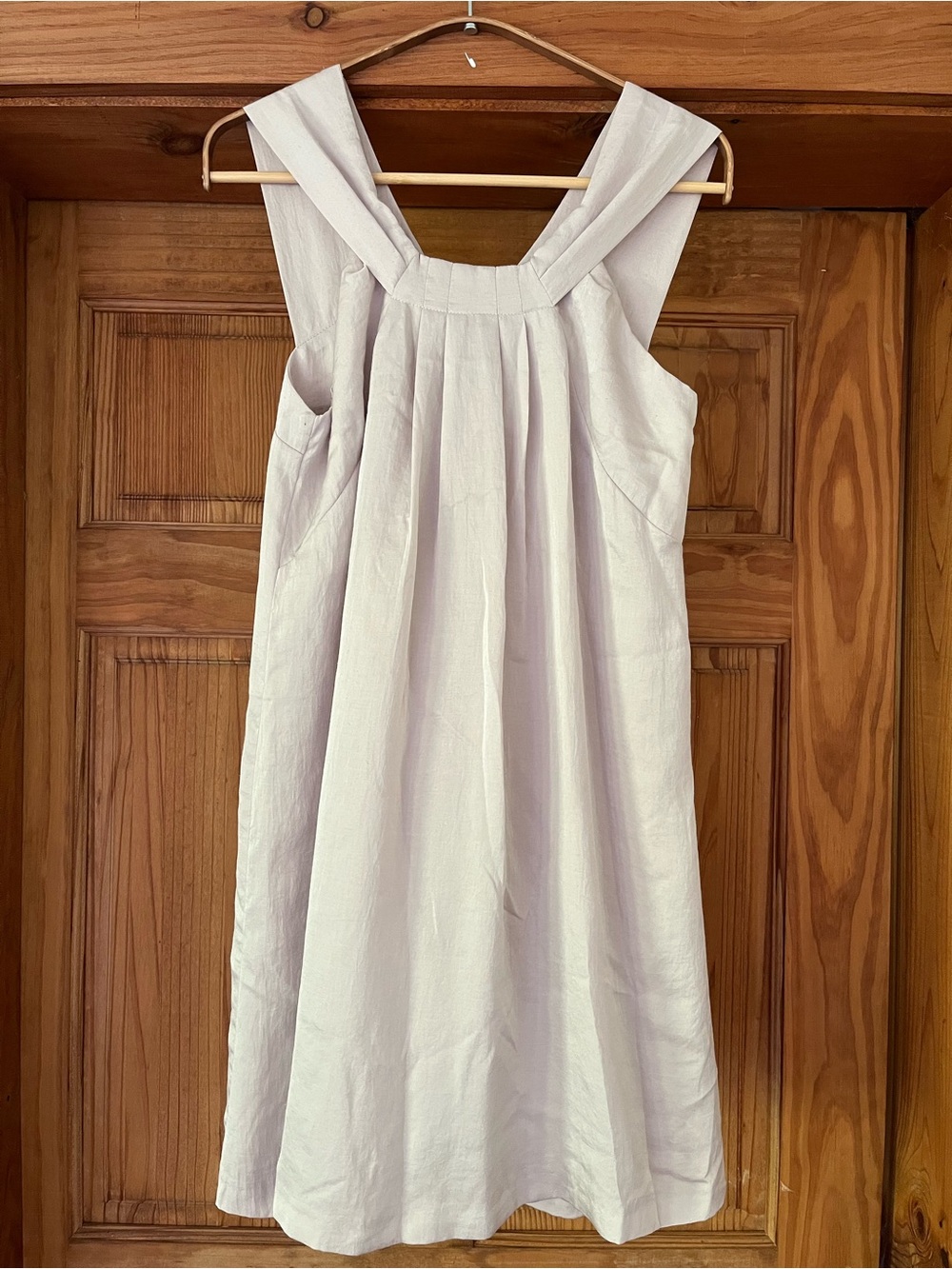 Silky Axara Paris Champagne Ecru Nude Babydoll Sleeveless Dress